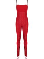 Wolford x Simkhai combinaison en maille chaîne - Rouge