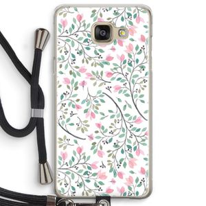 Sierlijke bloemen: Samsung Galaxy A5 (2016) Transparant Hoesje met koord
