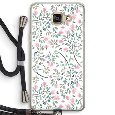 Sierlijke bloemen: Samsung Galaxy A5 (2016) Transparant Hoesje met koord