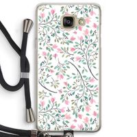 Sierlijke bloemen: Samsung Galaxy A5 (2016) Transparant Hoesje met koord