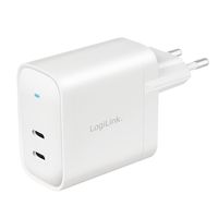 LogiLink PA0283 USB-oplader Binnen, Thuis Aantal uitgangen: 2 x USB-C bus (Power Delivery) USB Power Delivery (USB-PD) - thumbnail