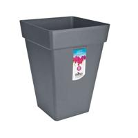 Elho Loft Urban Square Bloembak Hoog 30 - Zwart - Ø 29 x H 41 cm - buiten - 100% gerecycled