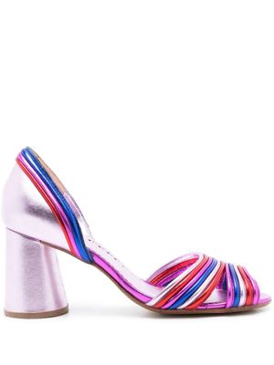 Sarah Chofakian escarpins Yoko 750 mm à rayures - Violet