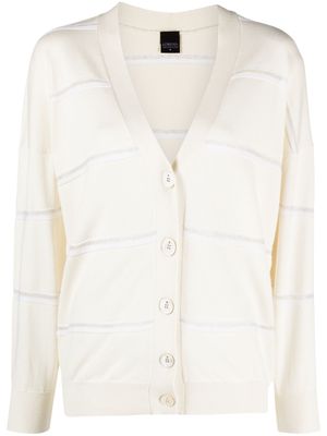 Lorena Antoniazzi cardigan en maille à rayures - Tons neutres