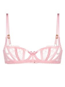 Agent Provocateur soutien-gorge Rozlyn en dentelle transparente - Rose