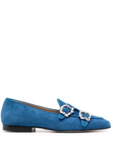 Edhen Milano mocassins en daim à double boucles - Bleu