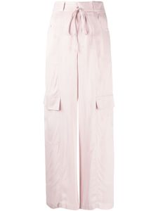 AERON pantalon satiné à poches cargo - Rose