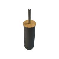 Toiletborstel Versa Zwart Metaal Bamboe 38,4 cm