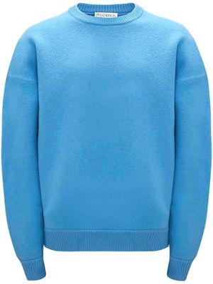 JW Anderson pull en laine mérinos à col rond - Bleu