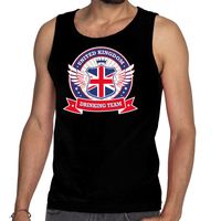 Zwart Engeland drinking team tanktop / mouwloos shirt heren