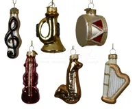Kerstornament Muziekinstrument Glas Assorti 1st