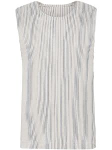 Homme Plissé Issey Miyake pleated tank top - Tons neutres