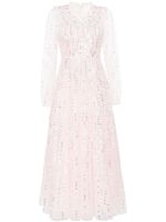 Needle & Thread robe longue Raindrop à perles - Rose