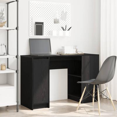 Bureau 120x42x76 cm spaanplaat zwart eikenkleurig