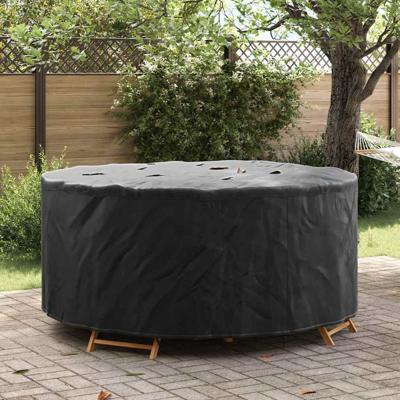 Hoes voor tuinmeubelen Zwart 200 x 200 x 71 cm 600D stof