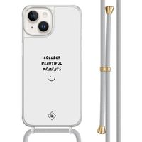 iPhone 14 hoesje met grijs koord - Collect moments