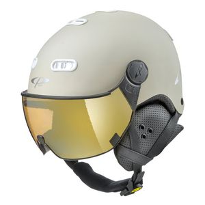 CP Carachillo wit crème skihelm - meekleurend Vizier (4 Keuzes)