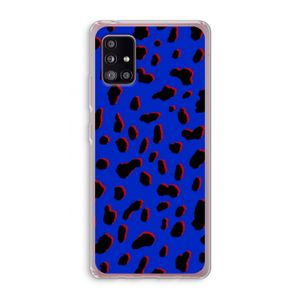 Blue Leopard: Samsung Galaxy A51 5G Transparant Hoesje