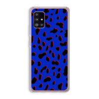 Blue Leopard: Samsung Galaxy A51 5G Transparant Hoesje