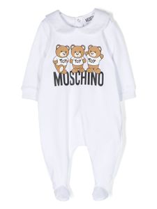 Moschino Kids body à motif Teddy Bear - Blanc