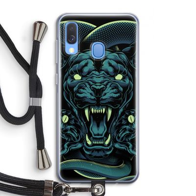 Cougar and Vipers: Samsung Galaxy A40 Transparant Hoesje met koord