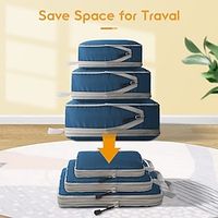 3 stuks opvouwbare reisopbergtas, draagbare kledingverpakkingskubus, verbruikte kofferorganizer reisaccessoires Lightinthebox