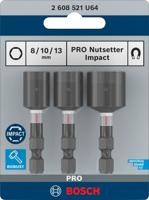 Imp Bosch accessoires pro nutsetter act dop | 8 x 50 | 10 x 50 | 13 x 50 mm | 3-delig - 2608521u64
