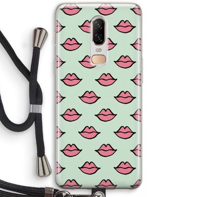 Lipjes: OnePlus 6 Transparant Hoesje met koord