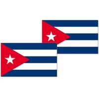 2x stuks vlag Cuba 90 x 150 cm feestartikelen - thumbnail