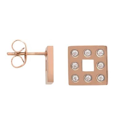 iXXXi Oorbellen Design Square Rosé