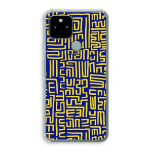 Majorelle Blue Print: Google Pixel 5 Transparant Hoesje