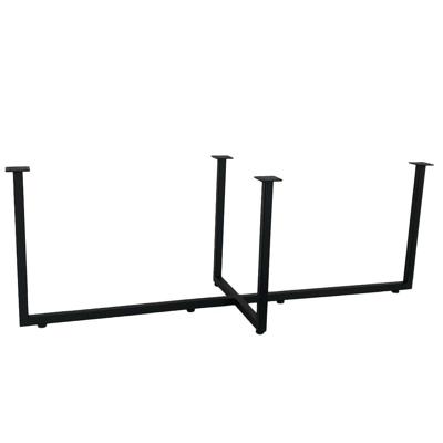 Stalen salononderstel zwart 110 bij 38 cm en hoogte 37 cm (koker 2 x 2 cm)