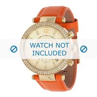 Michael Kors horlogeband MK2279 Parker Leder Oranje 20mm + oranje stiksel - thumbnail