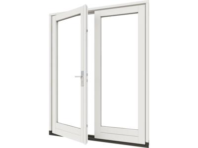 Trendhout Stapeldorpeldeur - dubbel - 2x deur 83,4x216,9 + kozijn 178x226,3 cm - wit (incl. DTS en deurbeslag)- - Hout- Trendhout