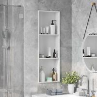 VidaXL Douche niche wit 90 x 30 x 9,5 cm roestvrij staal