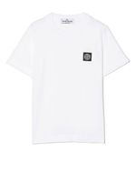 Stone Island Junior t-shirt à patch logo - Blanc