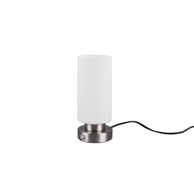 LED Tafellamp - Trion Asena - 5.2W - Warm Wit 3000K - 1 lichtpunt - Mat Nikkel - Metaal