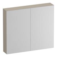 Brauer Impress Deluxe Spiegelkast - 80 cm - met interne en externe Verlichting - 2 Dubbelzijdige Spiegeldeuren - Mat Beige