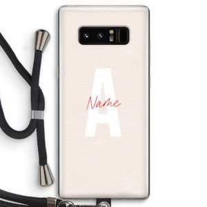 Strawberry Milkshake: Samsung Galaxy Note 8 Transparant Hoesje met koord