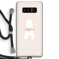 Strawberry Milkshake: Samsung Galaxy Note 8 Transparant Hoesje met koord