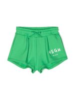 MSGM Kids short en coton à logo imprimé - Vert