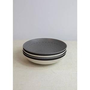 KitchenCraft - Pastakom, Set van 4 Stuks, 22 x 5 cm, Grijs en Zwart Re