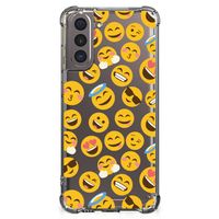 Samsung Galaxy S21 Doorzichtige Silicone Hoesje Emoji - thumbnail