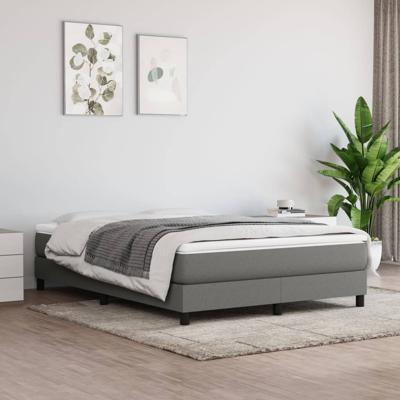 Bedframe zonder matras stof donkergrijs 140x200 cm
