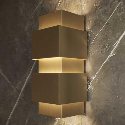 Wandlamp Martens & Meijer Berlin 10x26 cm Rechthoek Geborsteld Gunmetal Martens Design