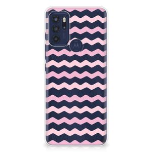 Motorola Moto G60s TPU bumper Waves Roze