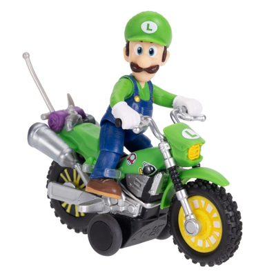 Jakks Pacific Luigi with Pull Back Motorcycle