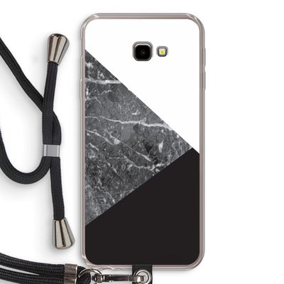 Combinatie marmer: Samsung Galaxy J4 Plus Transparant Hoesje met koord