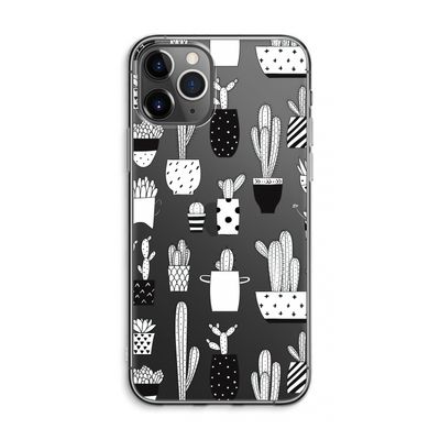 Cactusmotief: iPhone 11 Pro Max Transparant Hoesje