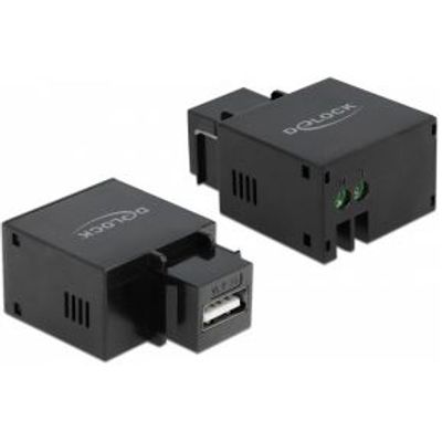 Delock 86506 Keystone-module USB Type-A oplaadpoort 2.1 A zwart